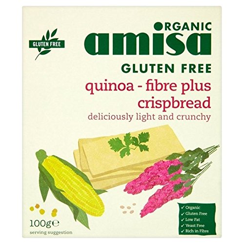 Amisa Organic Gluten Free Quinoa Fibre Plus Crispbread 100g, 2 Pack Amisa Organic Gluten Free Quinoa Fibre Plus Crispbread 100g, 2 Pack von Amisa