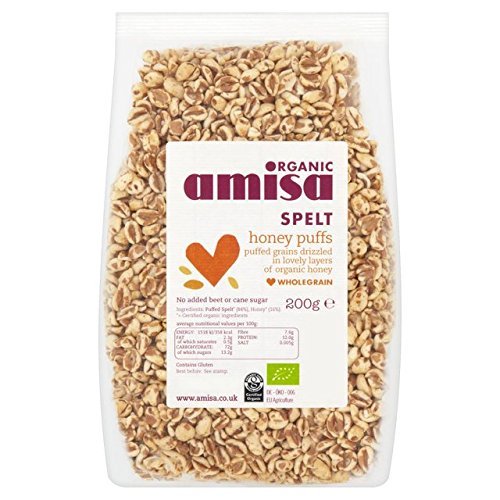Amisa Organic - Spelt Puffs - Honey - 200g (Case of 6) von Amisa
