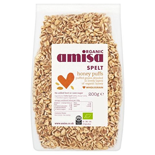 Amisa Organic - Spelt Puffs - Honey - 200g (Case of 6) von Amisa