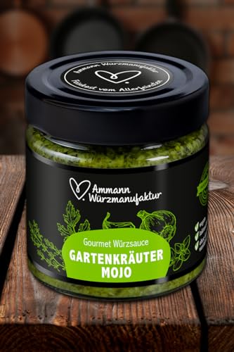 Gourmet Würzsauce Gartenkräuter Mojo im 200 ml Glas. von Ammann Würzmanufaktur