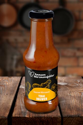 Gourmet Würzsauce Thai Ingwer in der 250 ml Flasche von Ammann Würzmanufaktur