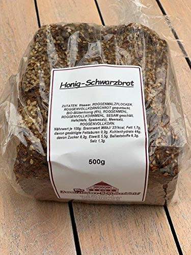 Honig-Schwarzbrot | 500g | Handwerklich gebackenes Vollkornbrot mit echtem Bienenhonig von Ammerländer Schinkendiele