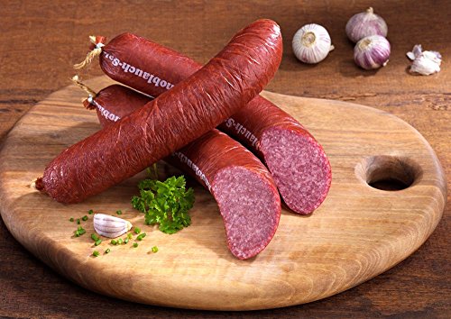 Ammerländer Knofelhex - die Knoblauch-Salami | ca. 300g | Herzhaft und würzig für Feinschmecker von Ammerländer Schinkendiele