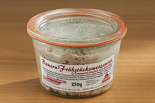 Bauern Frühstücksmettwurst im Weckglas | 200g | Herzhaftes Mett für den perfekten Start in den Tag von Ammerländer Schinkendiele