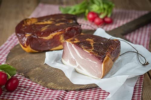 Geräucherter Schinkenspeck | Ca. 500g Stück | Herzhafter Speck mit rauchigem Aroma | Perfekt zum Verfeinern von Gerichten und Snacks Geräucherter Schinkenspeck | Ca. 500g Stück | Herzhafter Speck mit rauchigem Aroma | Perfekt zum Verfeinern von Gerichten und Snacks von Ammerländer Schinkendiele
