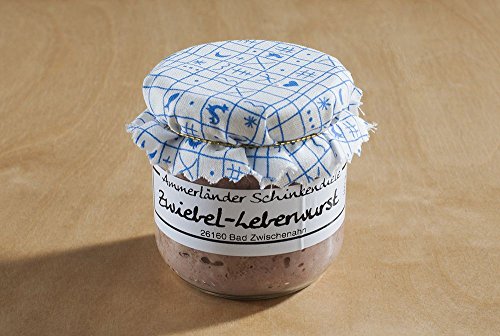 Hausgemachte Zwiebelleberwurst im Glas | 160g | Herzhaft und traditionell für Genießer von Ammerländer Schinkendiele