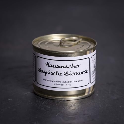 Hausmacher Bierwurst | 200g Dose | Traditionell hergestellte Delikatesse mit rustikalem Geschmack | Perfekt für Brotzeiten und Snacks von Ammerländer Schinkendiele