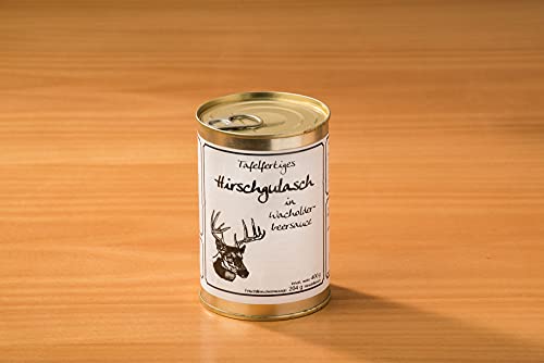 Hirschgulasch – 400g | Zartes, edles Wildfleisch | Perfekt geschmort & aromatisch gewürzt | Authentischer Geschmack des Waldes | Ideal für festliche Anlässe | Premium-Wildspezialität von Schinkendiele von Ammerländer Schinkendiele