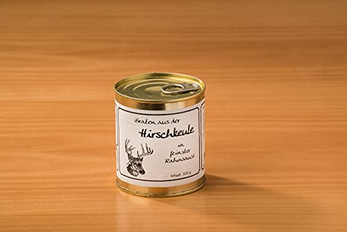 Hirschkeule in feinster Rahmsauce – 300g | Edles Hirschfleisch, zart & aromatisch | In cremiger Sauce schonend geschmort | Authentisches Geschmackserlebnis des Waldes | Premium-Wildspezialität von Ammerländer Schinkendiele
