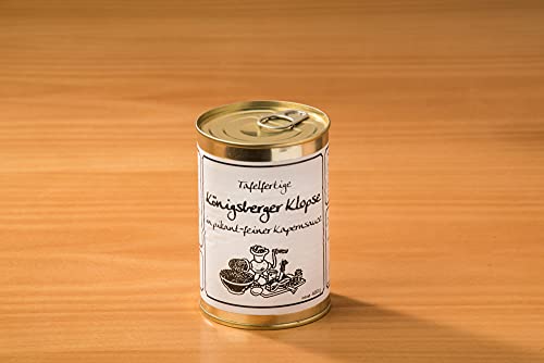 Königsberger Klopse in pikant-feiner Kapernsauce – 400g | Traditionsrezept | Saftige Fleischbällchen | Ideal für schnelle, köstliche Mahlzeiten | Echter Genuss mit Schinkendiele-Qualität von Ammerländer Schinkendiele