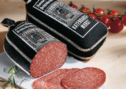 Katenrauchwurst am Stück | 950g | Premiumprodukt, eine geräucherte Delikatesse aus traditioneller Herstellung von Ammerländer Schinkendiele