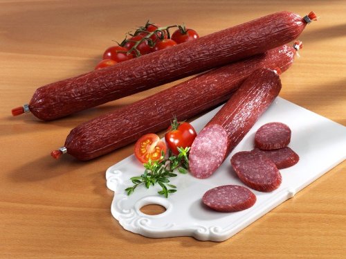 Leckere Kutscherwurst Salami | Stück ca. 280g von Ammerländer Schinkendiele