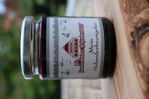 Holundergelee im 250g Glas | Handgemachte Delikatesse aus aromatischen Holunderbeeren von Ammerländer Schinkendiele