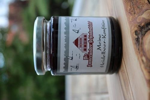 Heidelbeer-Konfitüre im Glas | 250g | Handgefertigte Delikatesse mit saftigen Heidelbeeren von Ammerländer Schinkendiele