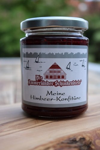 Meine Himbeer-Konfitüre 250g - Frische Himbeeren | sorgfältig verarbeitet | für einen köstlichen Frühstücksgenuss von Ammerländer Schinkendiele