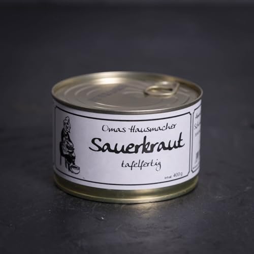 Omas Hausmacher Sauerkraut – 400g | Authentisches, traditionelles Rezept | Natürlich fermentiert | Reich an Vitamin C | Perfekt für Eintöpfe & Beilagen | Von Schinkendiele – Geschmack wie damals Omas Hausmacher Sauerkraut – 400g | Authentisches, traditionelles Rezept | Natürlich fermentiert | Reich an Vitamin C | Perfekt für Eintöpfe & Beilagen | Von Schinkendiele – Geschmack wie damals von Ammerländer Schinkendiele