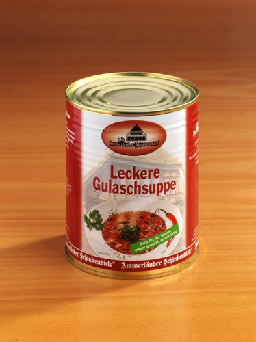 Pikante Gulaschsuppe | 800g Dose | Herzhaftes Suppenvergnügen | fix zubereitet | Perfekt für Genussmomente zuhause von Ammerländer Schinkendiele