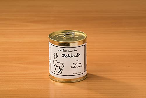 Rehkeule in feinster Rahmsauce – 300g | Edles Wildfleisch in cremiger Sauce | Zart, aromatisch & vollmundig | Traditioneller Genuss für besondere Anlässe | Premium-Wildspezialität von Schinkendiele von Ammerländer Schinkendiele
