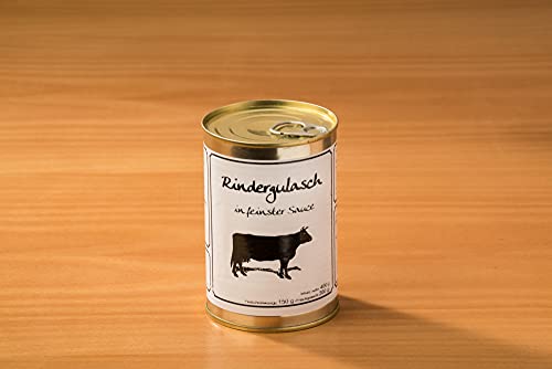 Rindergulasch in feinster Sauce – 400g | Zartes, langsam geschmortes Rindfleisch | Würzig & Aromatisch | Traditionelle Hausmannskost | Hochwertige Qualität von Schinkendiele von Ammerländer Schinkendiele