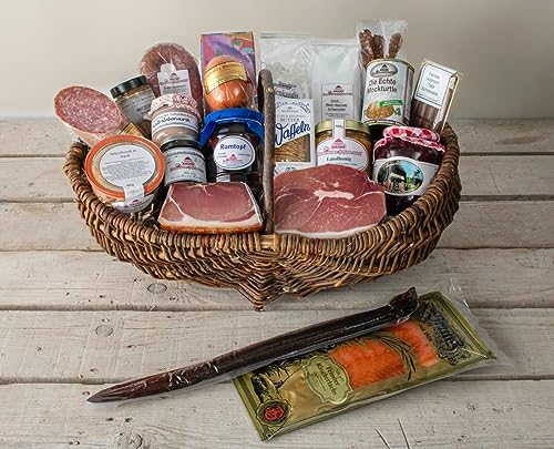 Spezialitäten-Kiepe Nr. 18 | Erlesenes Geschenkset mit vielfältigen Delikatessen | Perfekt für Genießer und besondere Anlässe von Ammerländer Schinkendiele