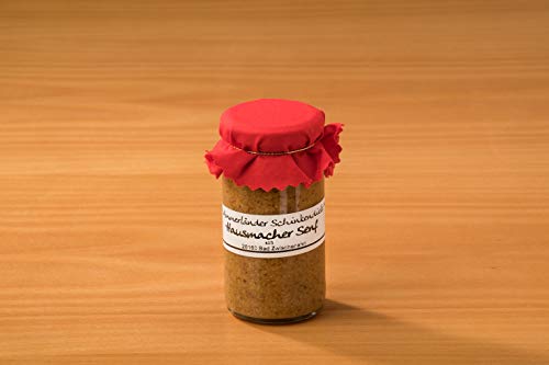 Süßer Hausmacher-Senf | 200 ml Glas | Traditioneller Senf mit süßem Aroma | Perfekt als Dip oder Würze für viele Gerichte von Ammerländer Schinkendiele