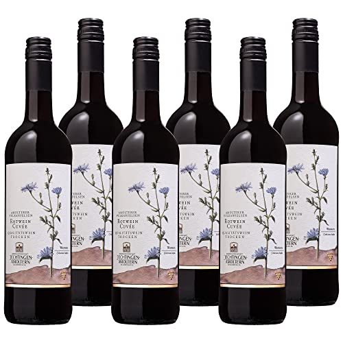 Amolterer Rotwein Cuvée Vulkanfelsen QbA trocken 2020 - Bio Rotwein trocken, kräftig würzig im Geschmack - Badischer Bio-Wein, Anbaugebiet Kaiserstuhl (6 x 0,75 l) von Jechtinger Weinmanufaktur eG