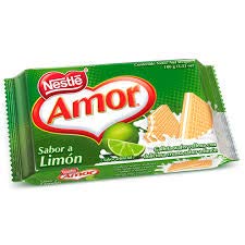 Amor - Nestle - Waffelkekse mit köstlichem Zitronengeschmack Creme gefüllt - Ideal für jede Zeit des Tages - 3 Einheiten von 100 Gramm - 300 Gramm insgesamt - von Amor