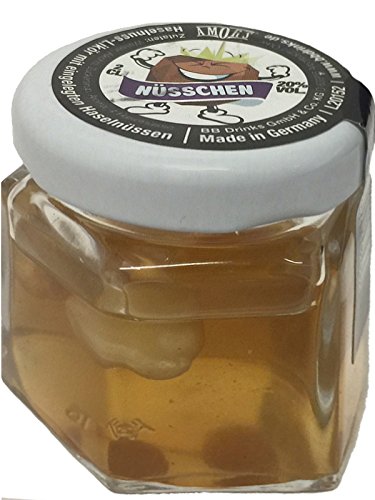 Amors Nüsschen Haselnusslikör mit Nüssen im 2cl Glas Amors Nüsschen Haselnusslikör mit Nüssen im 2cl Glas von Amors
