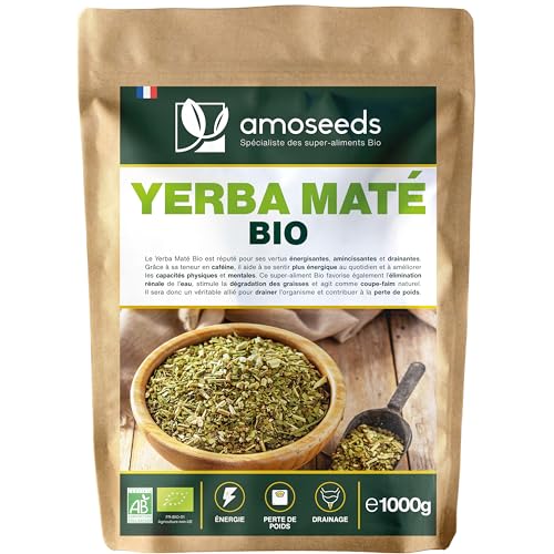 Yerba Maté BIO 1KG | Grüner, nicht geräucherter Maté | 100% Blätter, ohne Stängel | Energie, Kaffee-Alternative | Premium-Qualität Yerba Maté BIO 1KG | Grüner, nicht geräucherter Maté | 100% Blätter, ohne Stängel | Energie, Kaffee-Alternative | Premium-Qualität von Amoseeds