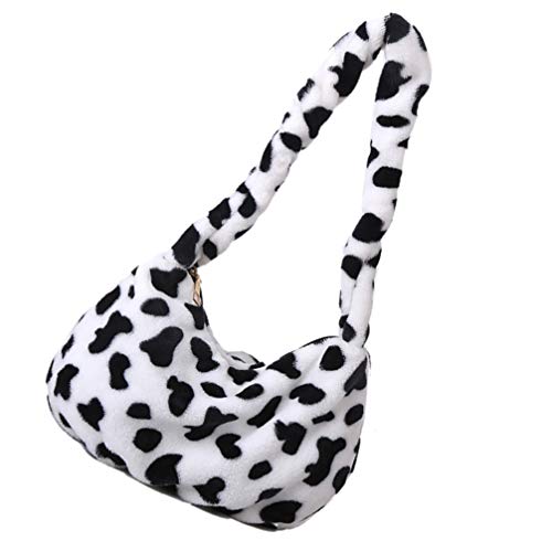 Amosfun Plüsch Unterarmtasche Kuh Print Achseltasche Kunstfell Geldbörse Kette Schultertasche Crossbody Handy Geldbörse Valentinstag Tasche für sie Amosfun Plüsch Unterarmtasche Kuh Print Achseltasche Kunstfell Geldbörse Kette Schultertasche Crossbody Handy Geldbörse Valentinstag Tasche für sie von Amosfun