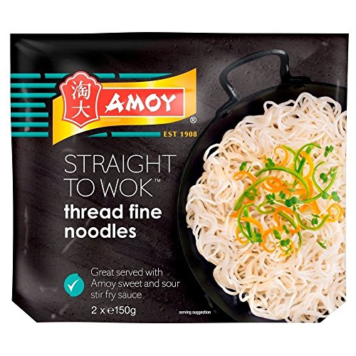 Amoy Direkt Zu Wok Faden Feinen Nudeln (2 Stück Pro Packung - 300G) von Amoy