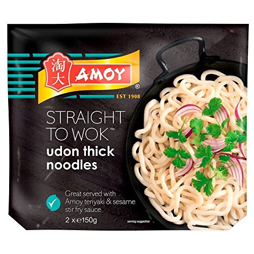 Amoy Gerade Nach Udon -Nudeln Dick (2 Stück Pro Packung - 300G) Wok von Amoy