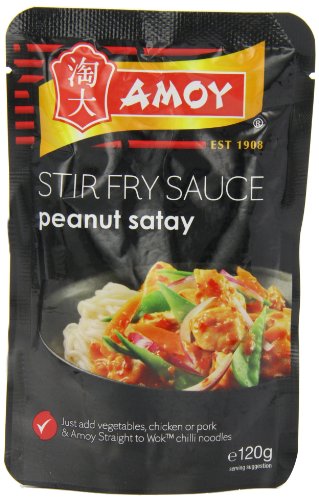 Amoy Roasted Peanut Satay Stir Fry Sauce 120 g (Pack of 12) von Amoy