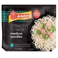 Amoy Straight To Wok Medium Nudeln, 2 x 150 g von Amoy