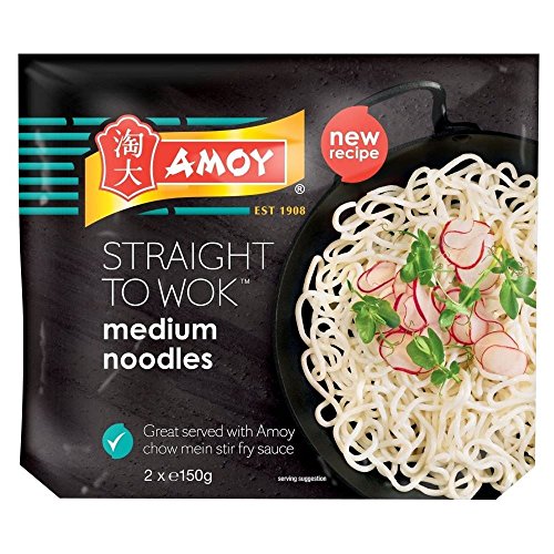 Amoy Straight to Medium Wok Noodles (2 pro Packung - 300 g) - Packung mit 2 von Amoy