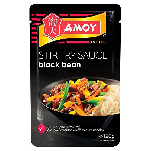 Amoy Straight to Wok Aromatic Black Bean Stir Fry Sauce (120 g) - Packung mit 2 von Amoy