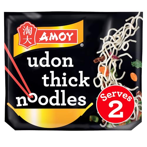 Amoy Straight to Wok Udon Thick Noodles 300 g (Pack of 6) von Amoy