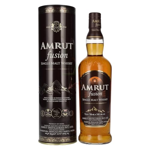Amrut Indian FUSION Single Malt Whisky in Tinbox 50,00% 0,70 Liter von Amrut