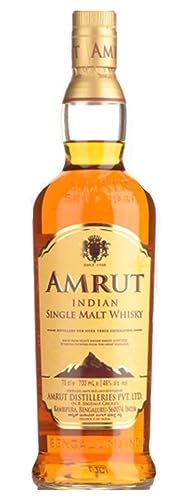 Amrut Indian Single Malt I Whisky I 1x0.7L I Mehrfach ausgezeichnete Amrut Brennerei I Nach alter indischer Tradition I Frisches Aroma von Amrut