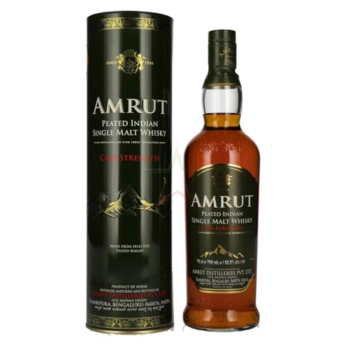 Amrut PEATED Indien Single Malt Whisky CASK STRENGTH 62,80% 0,70 lt. von Amrut
