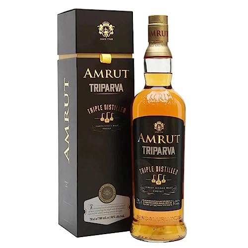 Amrut TRIPARVA Triple Distilled Indian Single Malt Whisky 50% Vol. 0,7l in Geschenkbox von Amrut