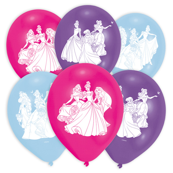 6 Latexballons "Disney Prinzessinnen", Ø 23cm von Amscan Europe GmbH