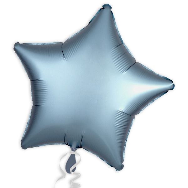Folienballon Stern, Satin Luxe Stahl-Blau, 45 cm von Amscan Europe GmbH