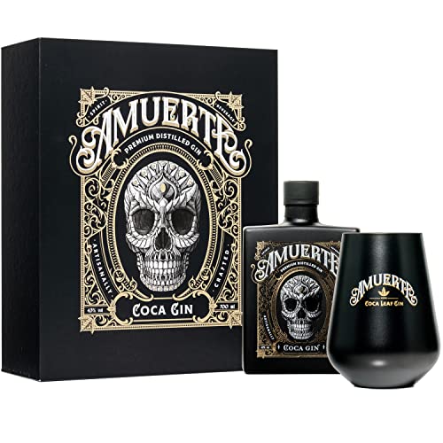 Amuerte Coca Gin Black Giftbox mit zwei Gläsern von Amuerte