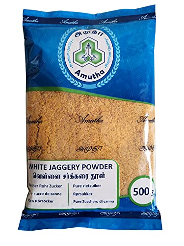 [ 500g ] AMUTHA Jaggery Powder / hellbrauner Reiner Rohrzucker / HELLER jaggeree von Amutha