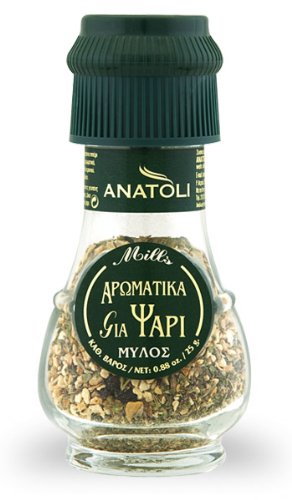 Anatoli Gewürzmischung für Fisch Gerichte 25g Gewürzmühle | Würz Mix Fish mediterran von Anatoli
