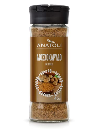 Muskatnuss Gewürz gemahlen 45g Glas Streuer Spender | Muscat Nut Muskat Nuss mediterran würzen von Anatoli