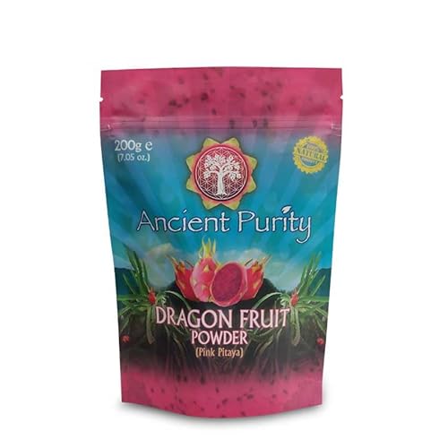 Dragon Fruit Powder (Red) Pink Pitaya 200G von Ancient Purity