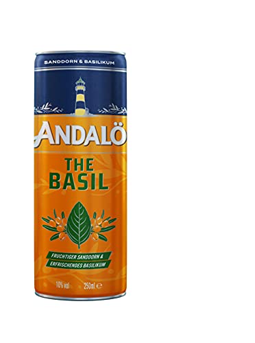 Andalö & The Basil | Cocktail | 12 x 250 ml | Sanddornlikör trifft auf Basilikumlimonade | Frischer Sommercocktail | Ideal für Unterwegs Andalö & The Basil | Cocktail | 12 x 250 ml | Sanddornlikör trifft auf Basilikumlimonade | Frischer Sommercocktail | Ideal für Unterwegs von Andalö