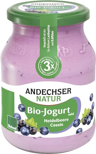 Andechser Natur AN Bio-Jogurt mild Heidelbeere 3,8% (6 x 500 gr) von Andechser Natur